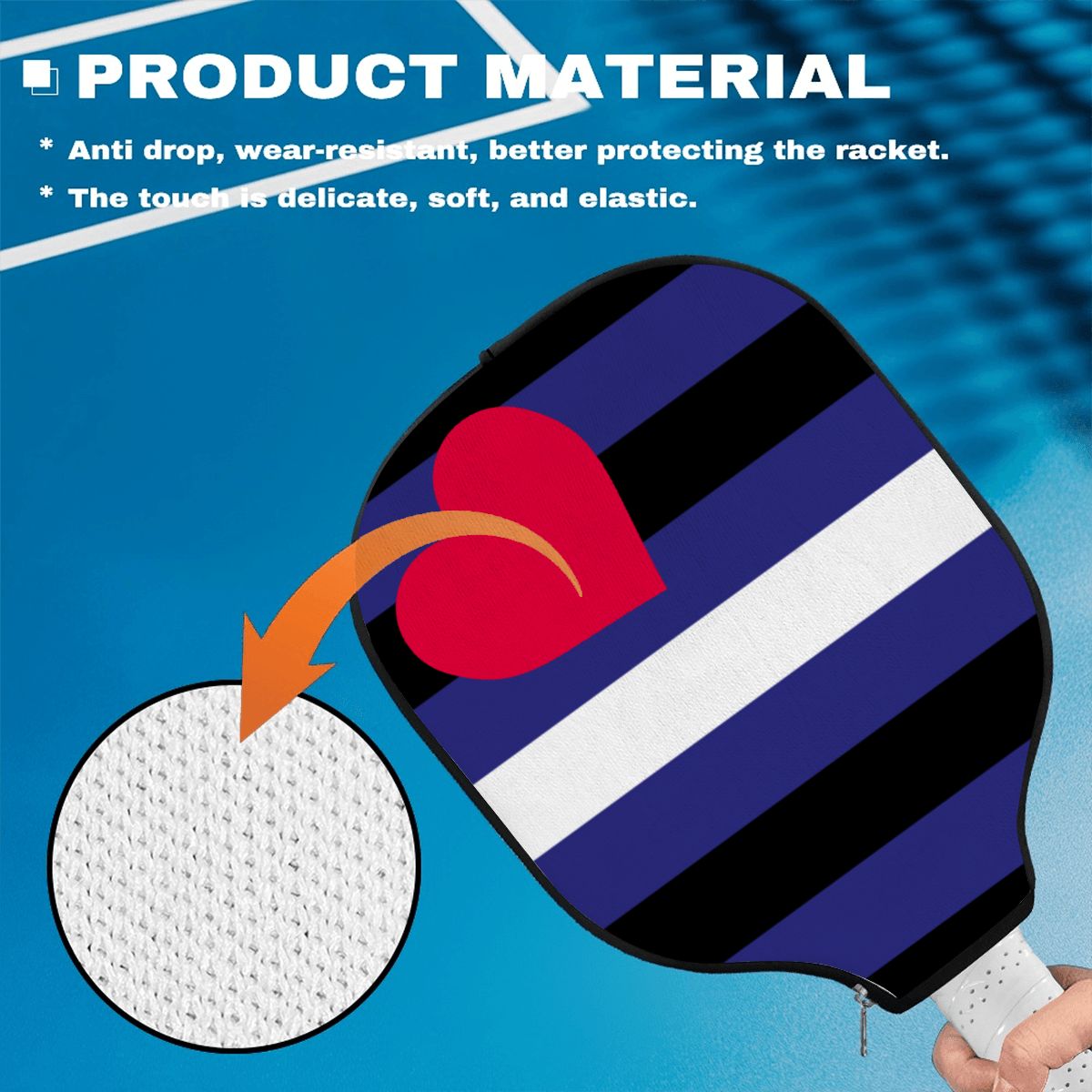 Leather Pride Flag Pickleball Paddle Cover