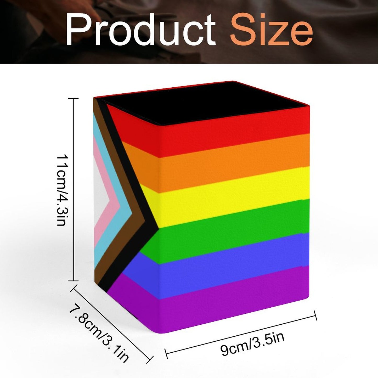 Progress Pride Flag Pen Holder