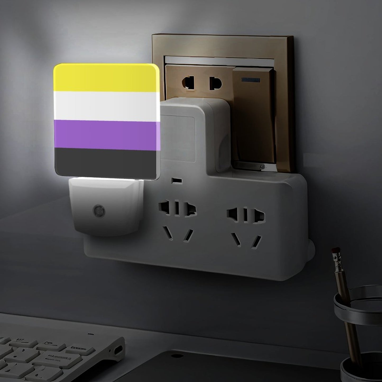 Non-Binary Pride Flag Night Light - Multiple Sizes