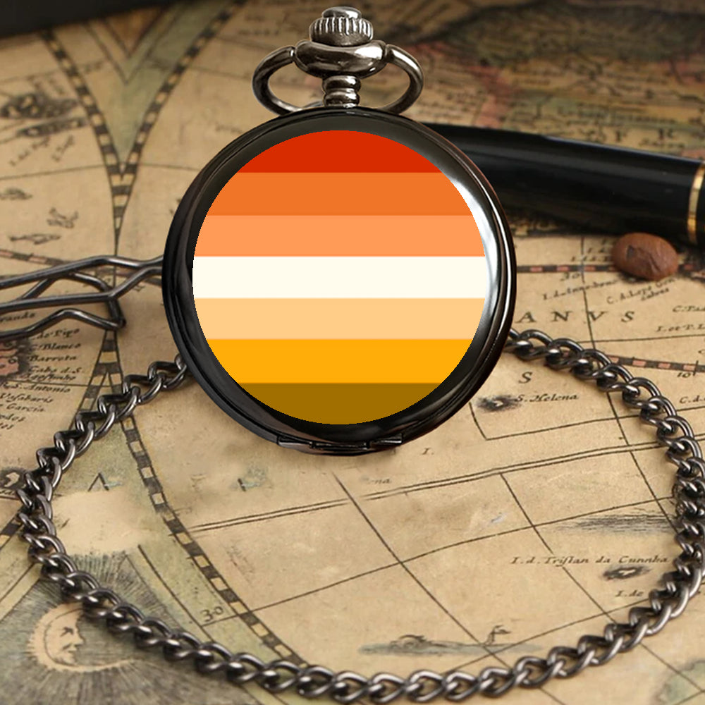 Butch Pride Flag (Mod Q) Round Pocket Watch