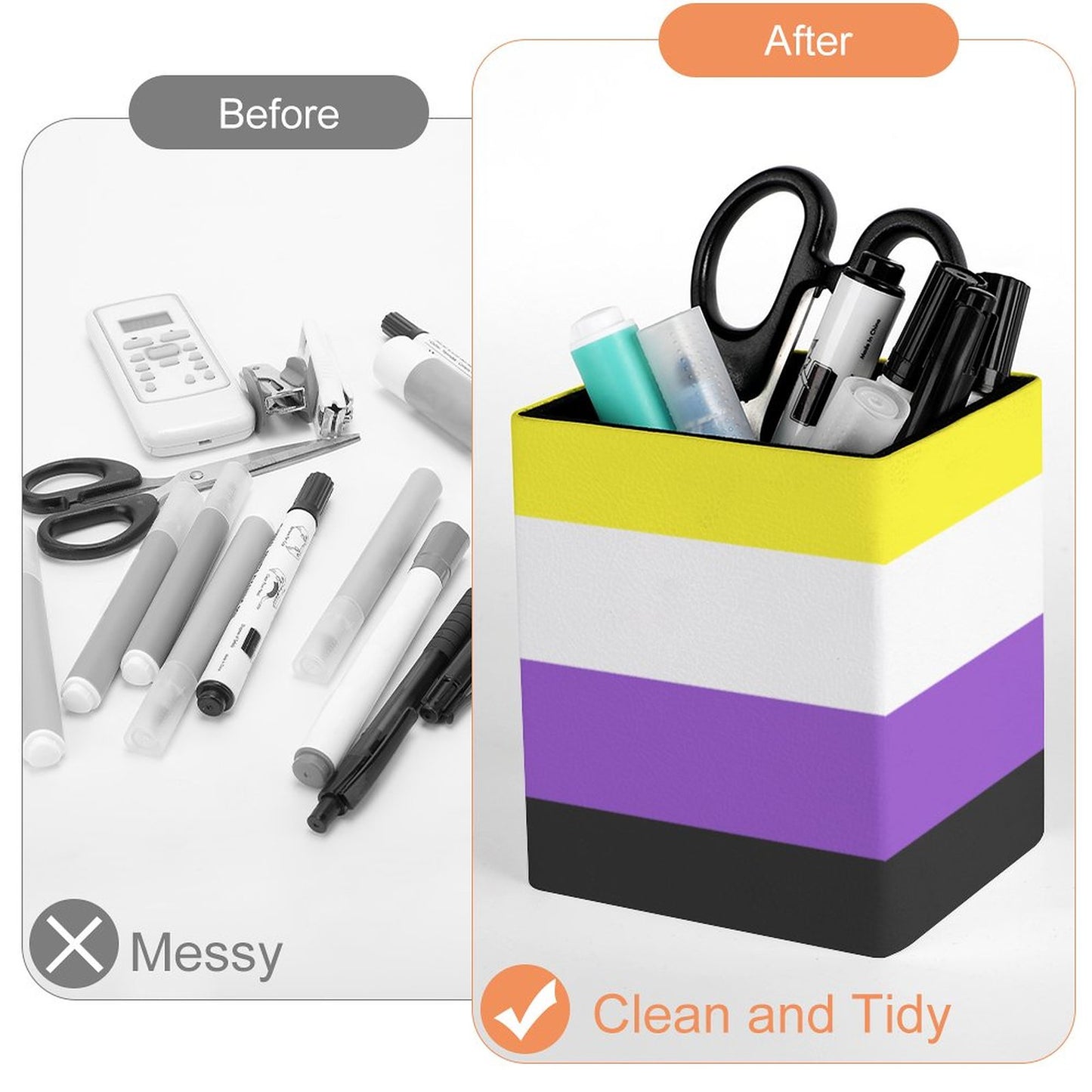 Non-Binary Pride Flag Pen Holder