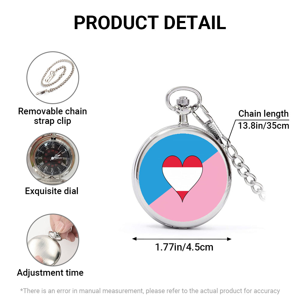 Age Play Fetish Pride Flag Round Pocket Watch