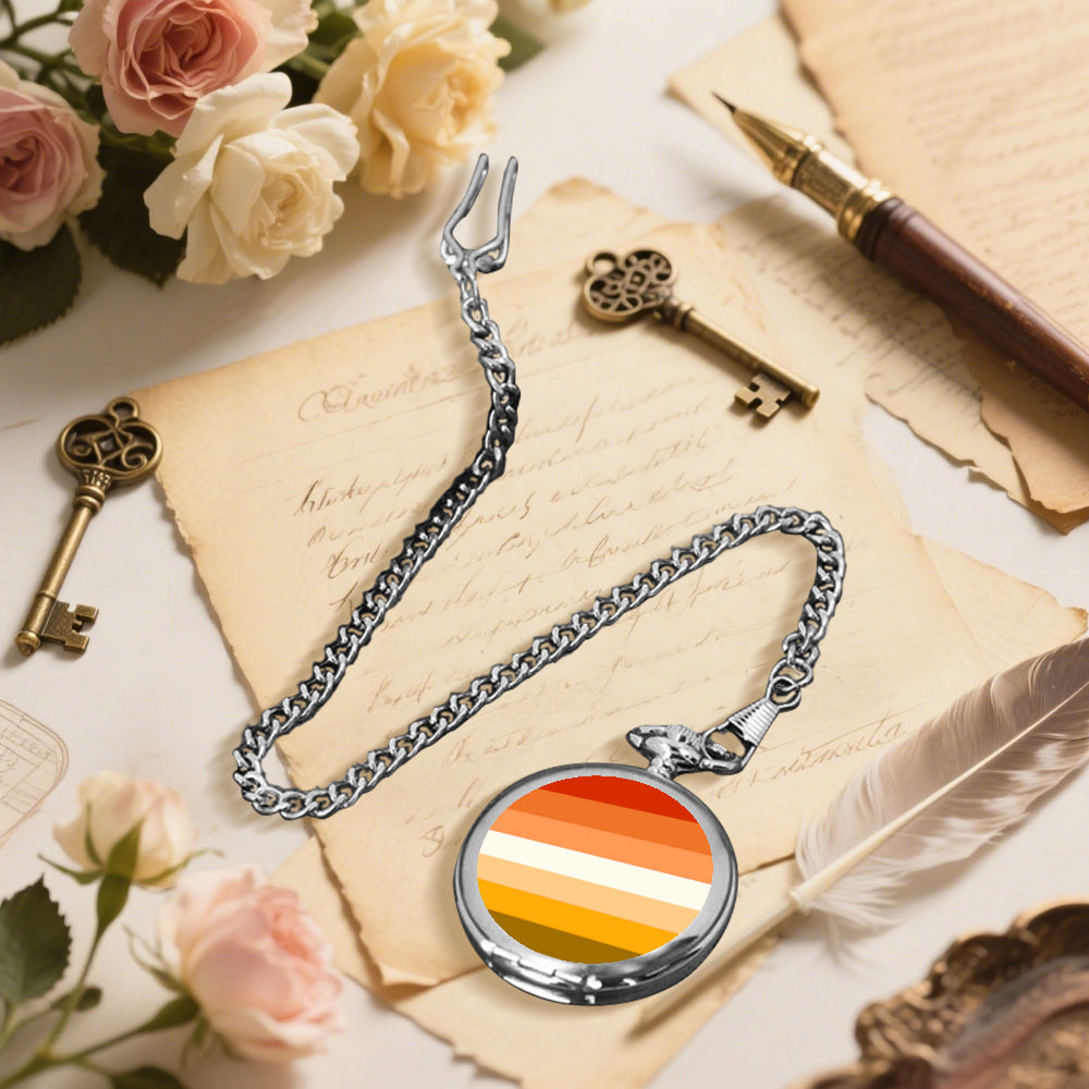 Butch Pride Flag (Mod Q) Round Pocket Watch