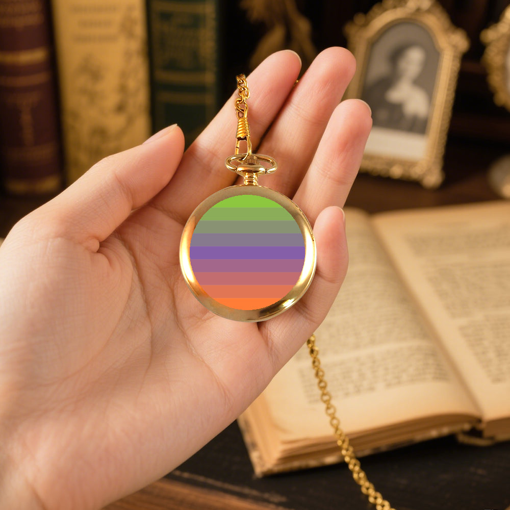 Aliagender Pride Flag Round Pocket Watch
