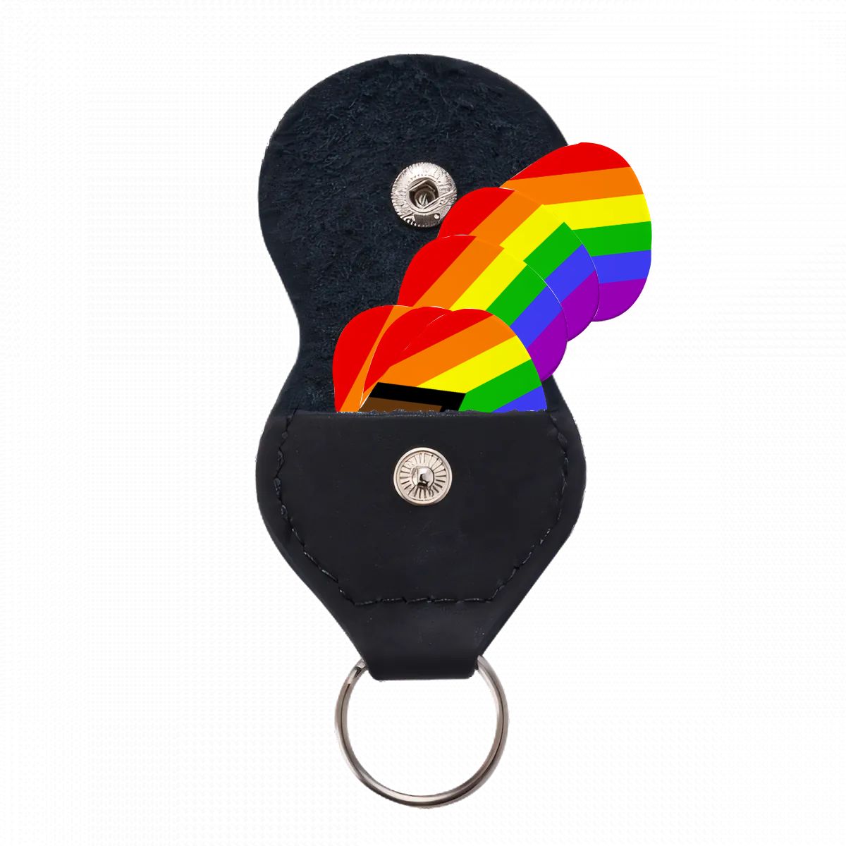 Progress Pride Flag Set of 6 Guitar Pick and Case - .46 mm, .71 mm or .96 mm