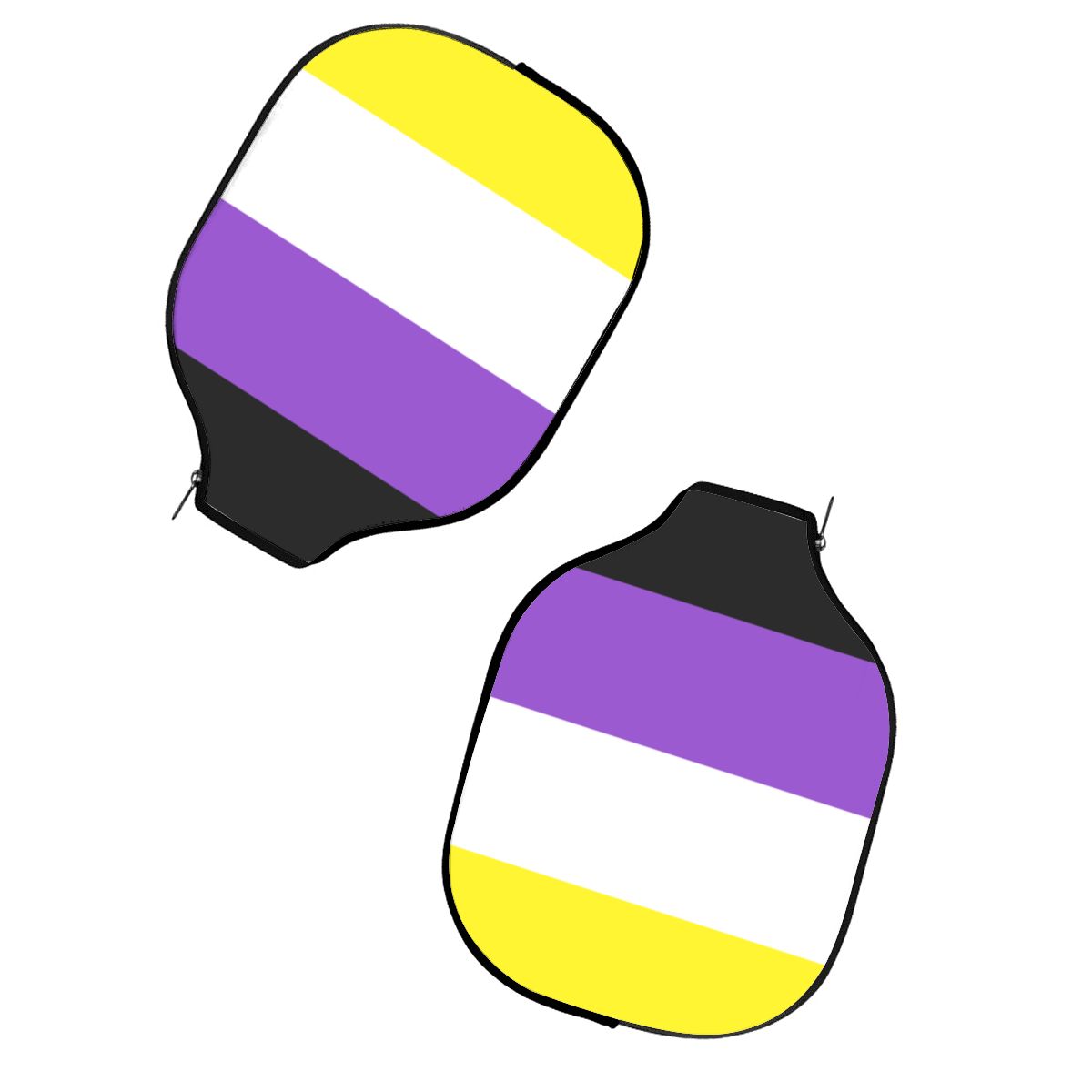 Non-Binary Pride Flag Pickleball Paddle Cover
