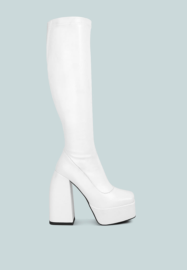Fanning Platform Long Boots-0