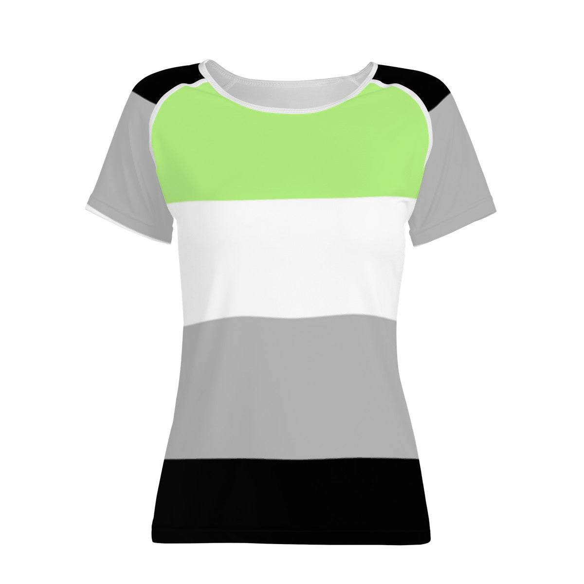 Agender Pride Flag T shirt - Traditional Feminine Cut