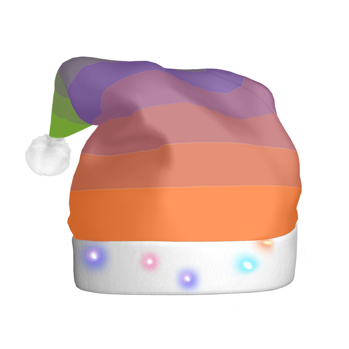 Aliagender Pride Flag Adult Glowing Plush Holiday Hat