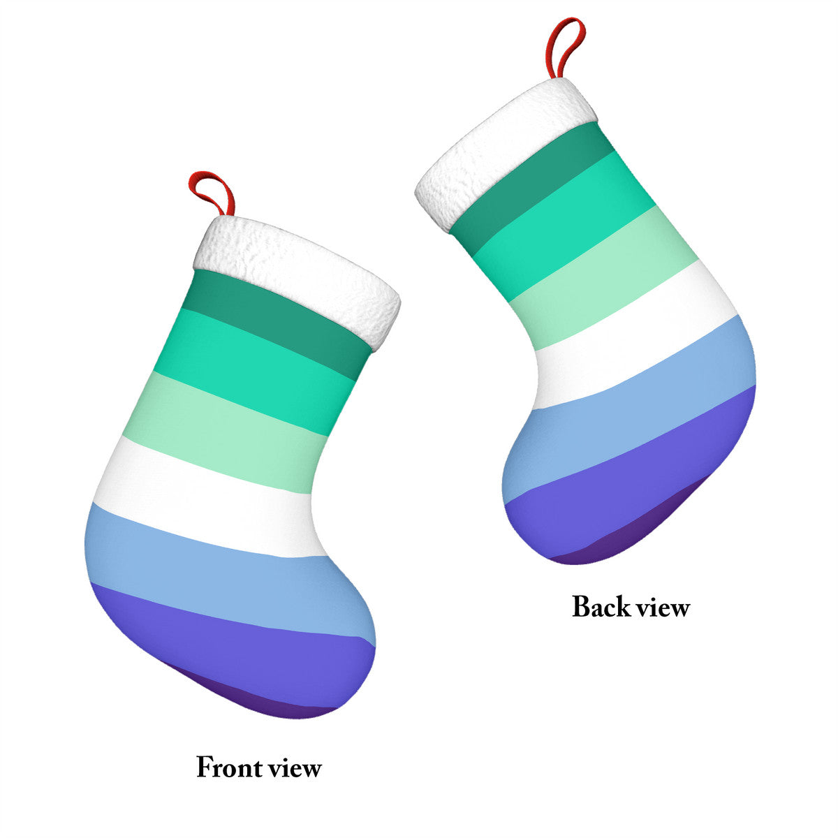 MLM Pride Flag Holiday Stocking 11" x 17.7"