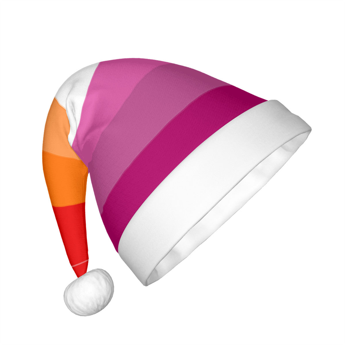 Lesbian Pride Flag Adult Plush Holiday Hat