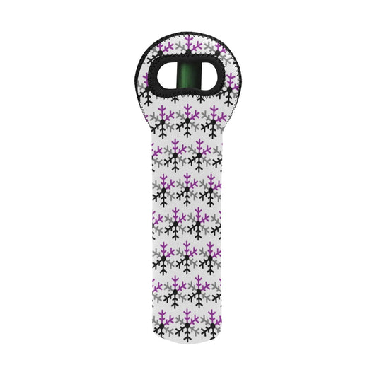 Demisexual Pride Flag Snowflake Neoprene Wine Bag