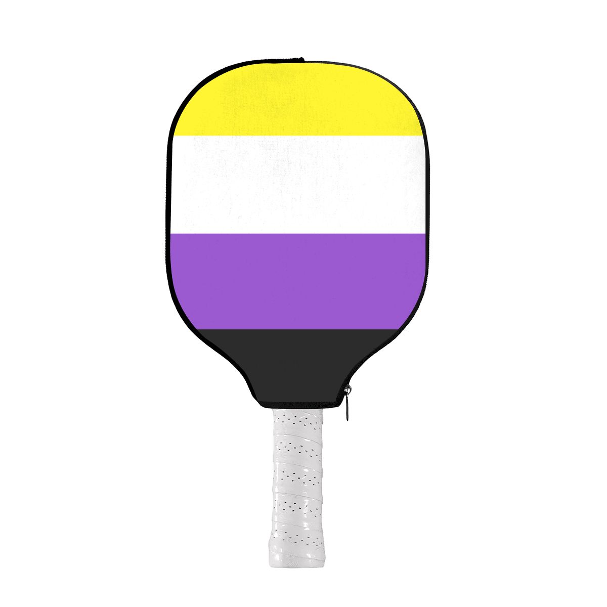 Non-Binary Pride Flag Pickleball Paddle Cover