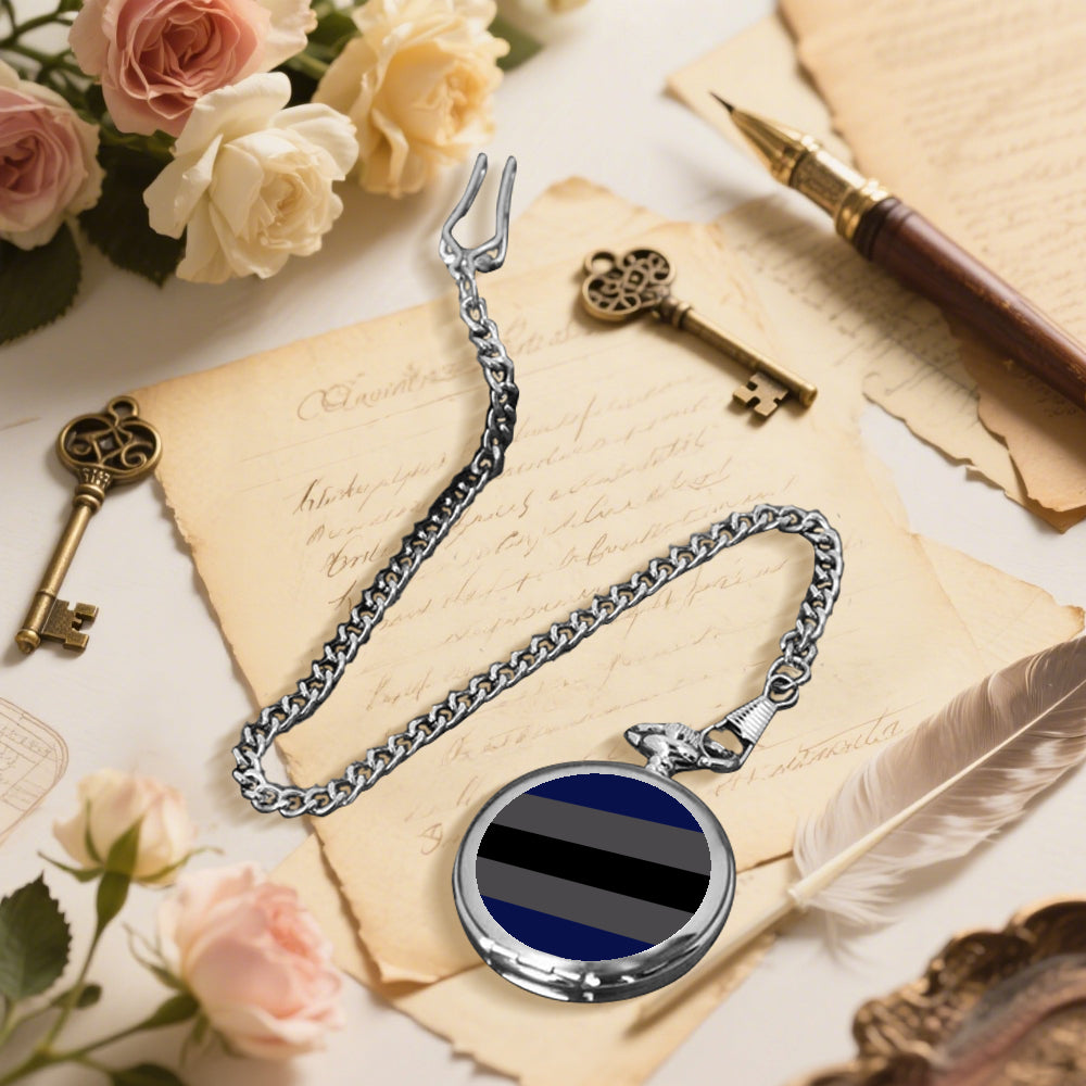 Gendervoid Pride Flag Round Pocket Watch