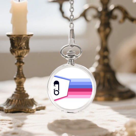 ABDL Pride Flag Round Pocket Watch