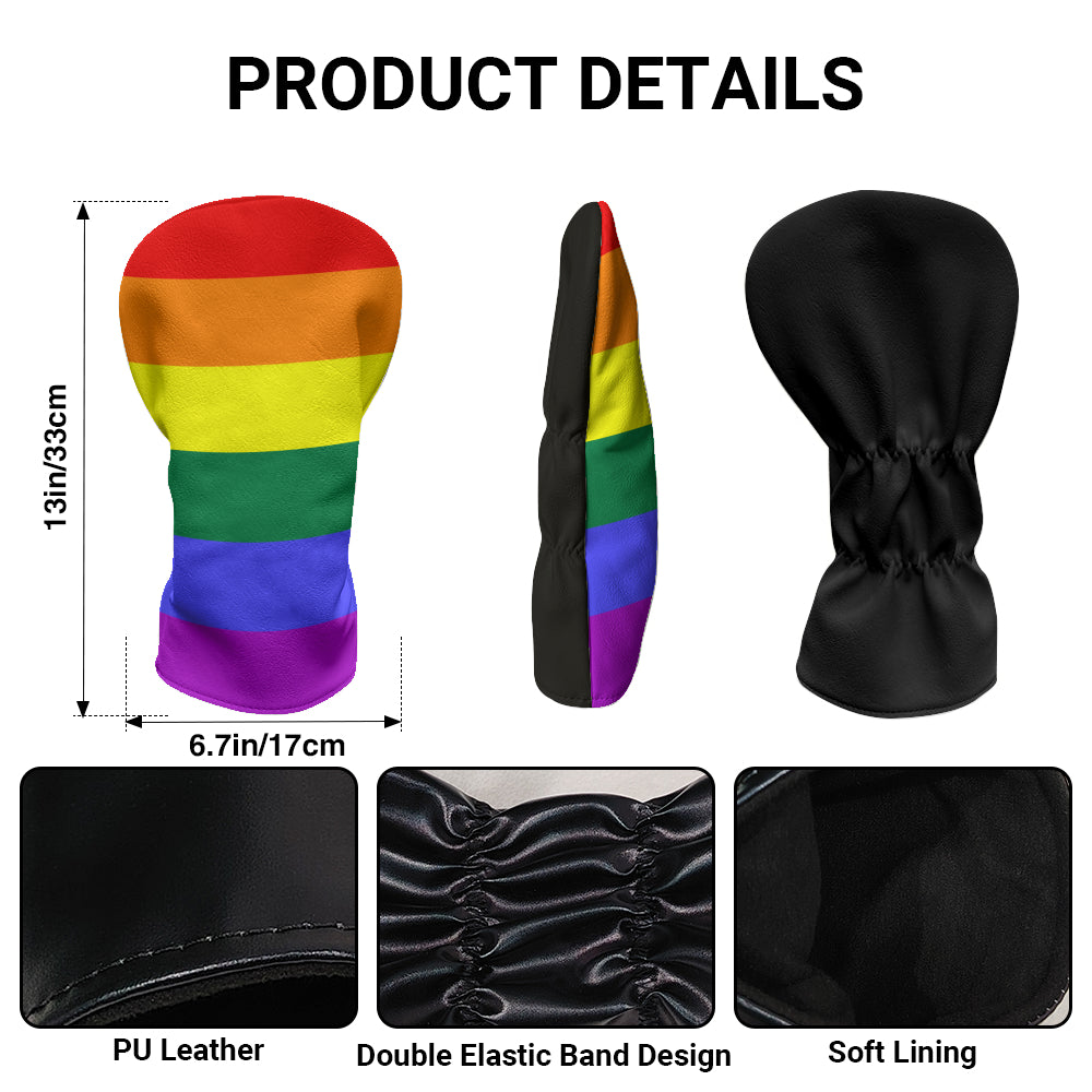 Rainbow Pride Flag Golf Clubs Head Cover - 13" x 6.7"