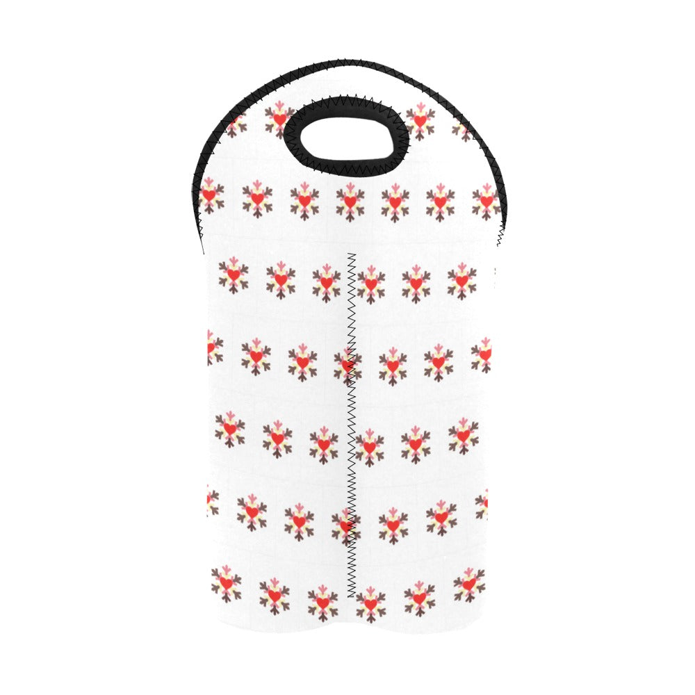Fat Fetish Pride Flag Snowflake 2-Bottle Neoprene Wine Bag