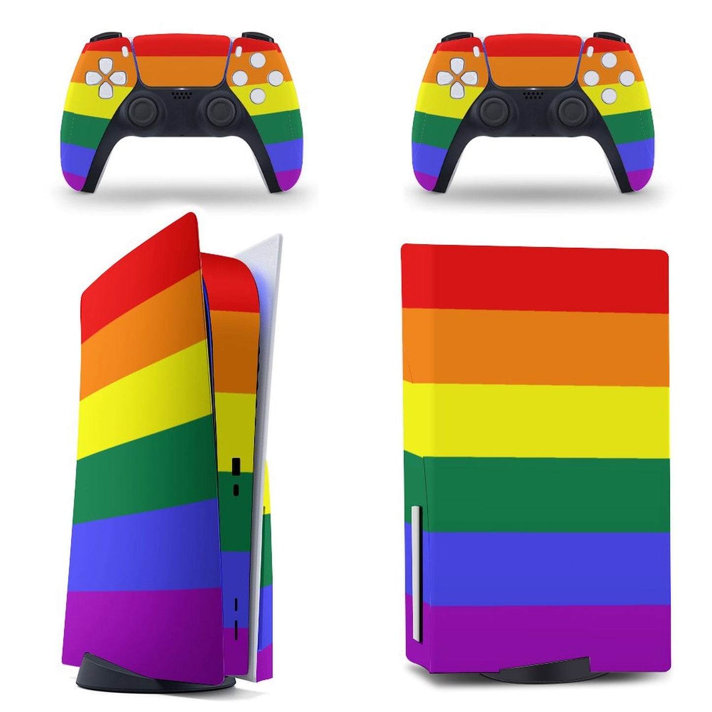 Rainbow Pride Flag PS5 Game Console Sticker (Optical Drive Version)