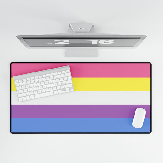 Bigender Pride Flag Desk Mat - Multiple Sizes