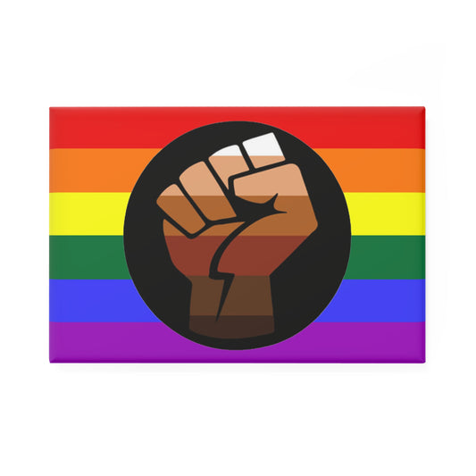QPOC Pride Flag Rectangle Magnet