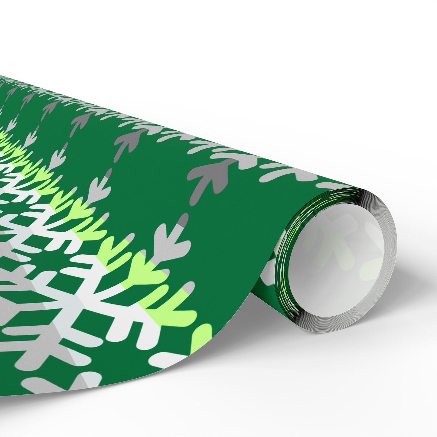 Demiagender Pride Flag Snowflake Wrapping Paper - Multiple Sizes/Finishes