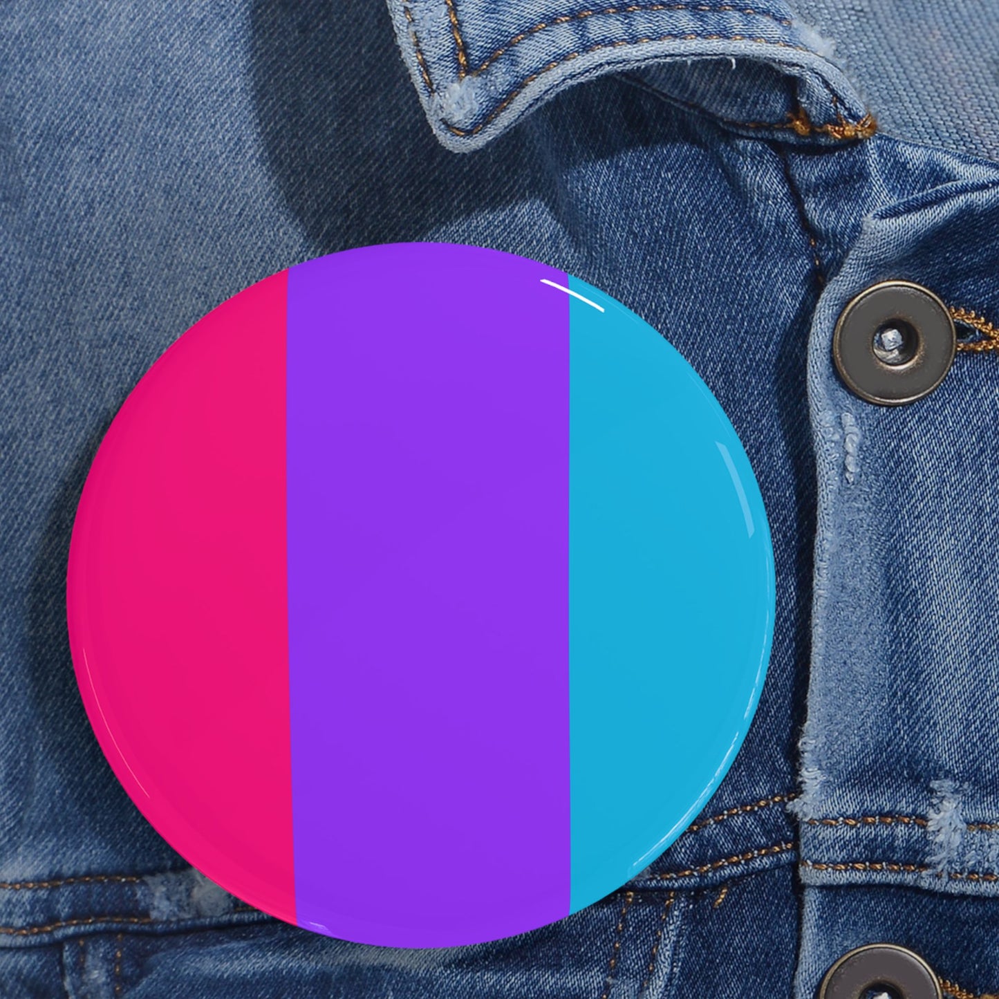Androgyne Pride Flag Round Pins - Multiple Sizes