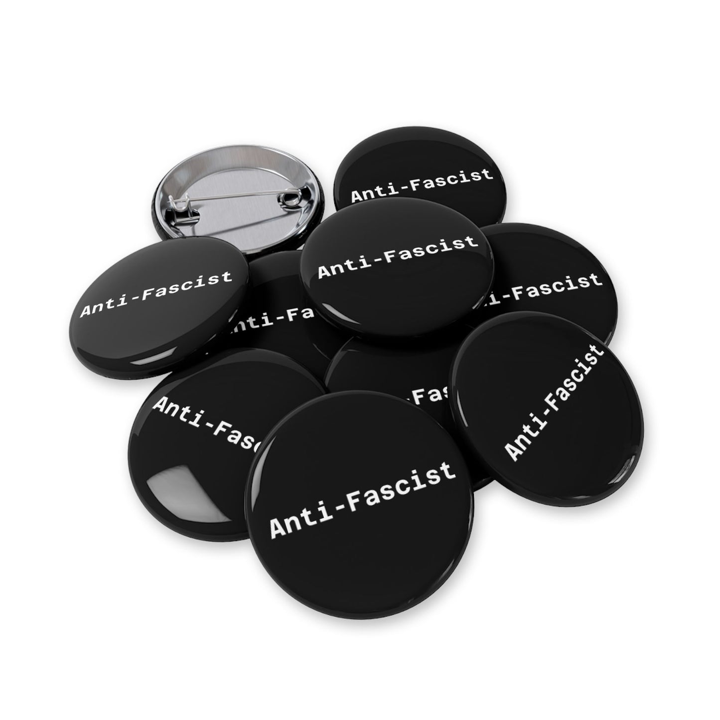 Anti-Fascist Round Pins - Multiple Sizes