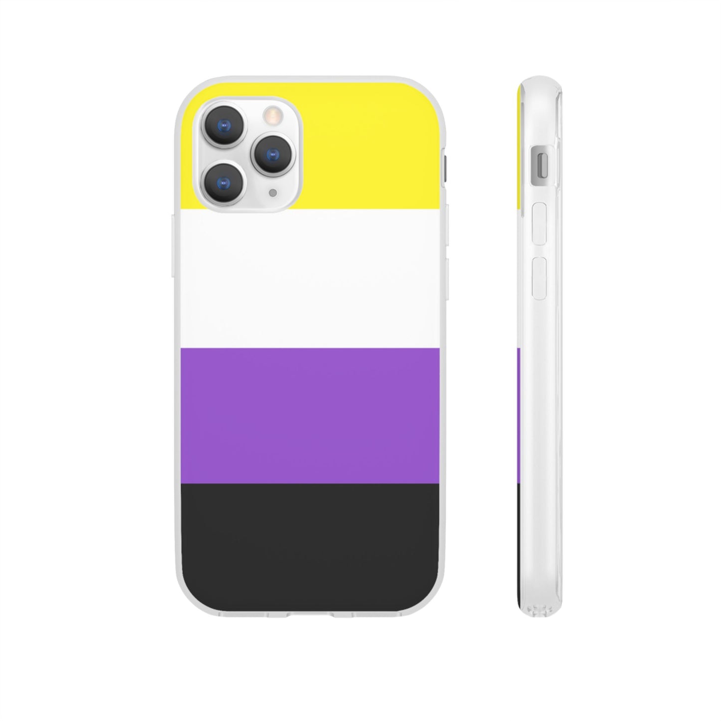 Non-Binary Pride Flag iPhone Flexi Case - Multiple Generations