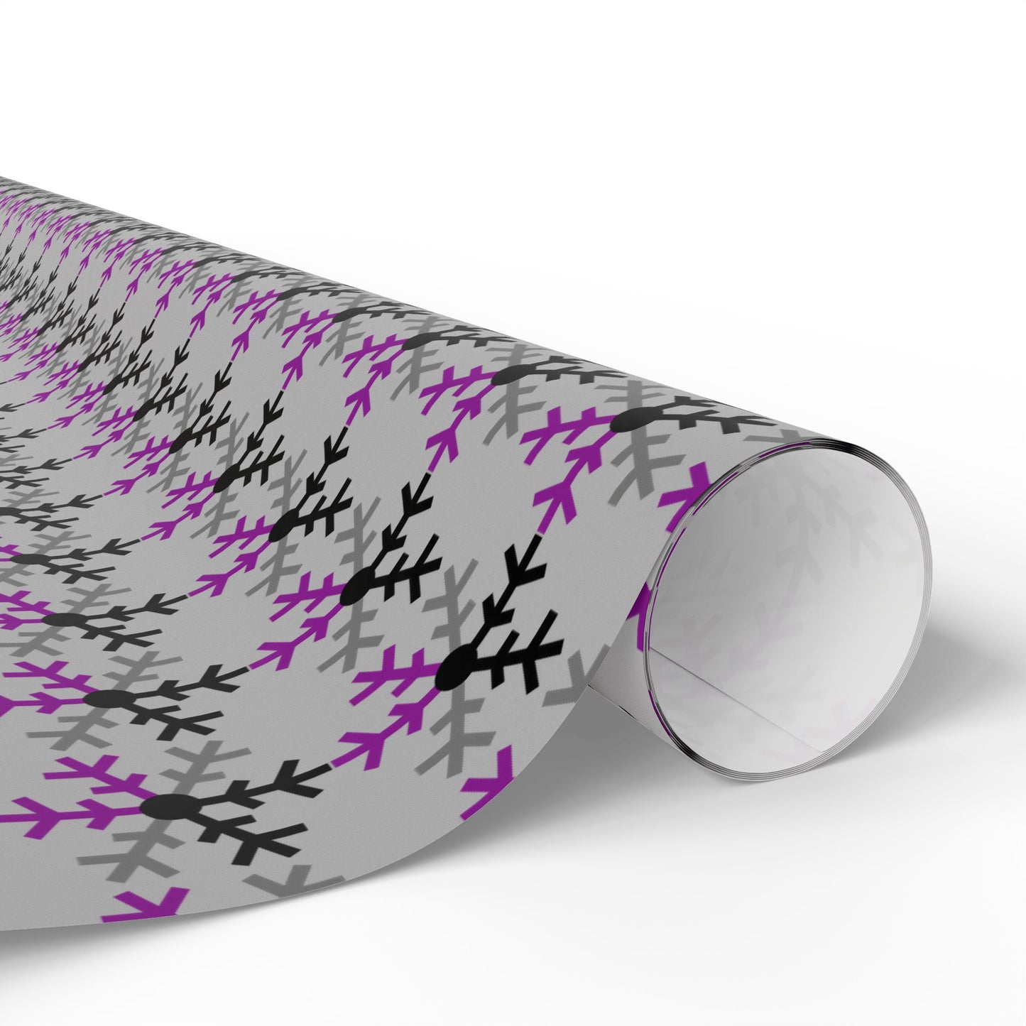 Demisexual Pride Flag Snowflake Wrapping Paper - Multiple Sizes/Finishes