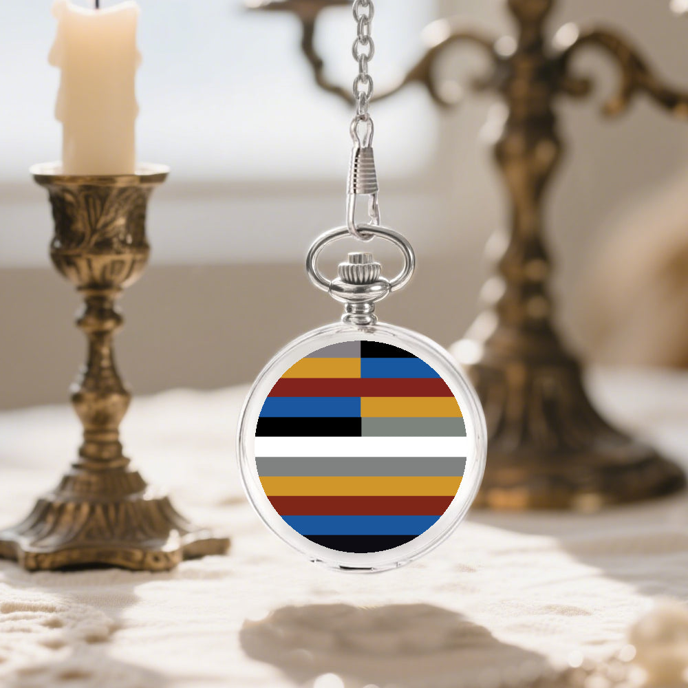 Freak Fetish Pride Flag Round Pocket Watch