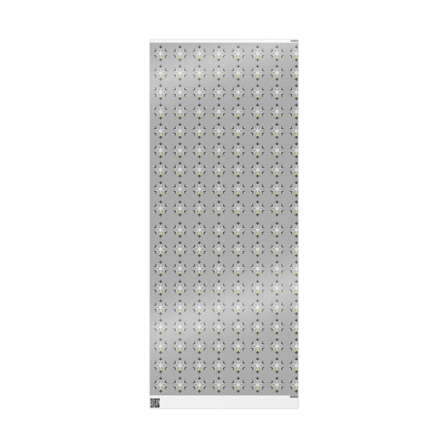 Agender Pride Flag Snowflake Wrapping Paper - Multiple Sizes/Finishes