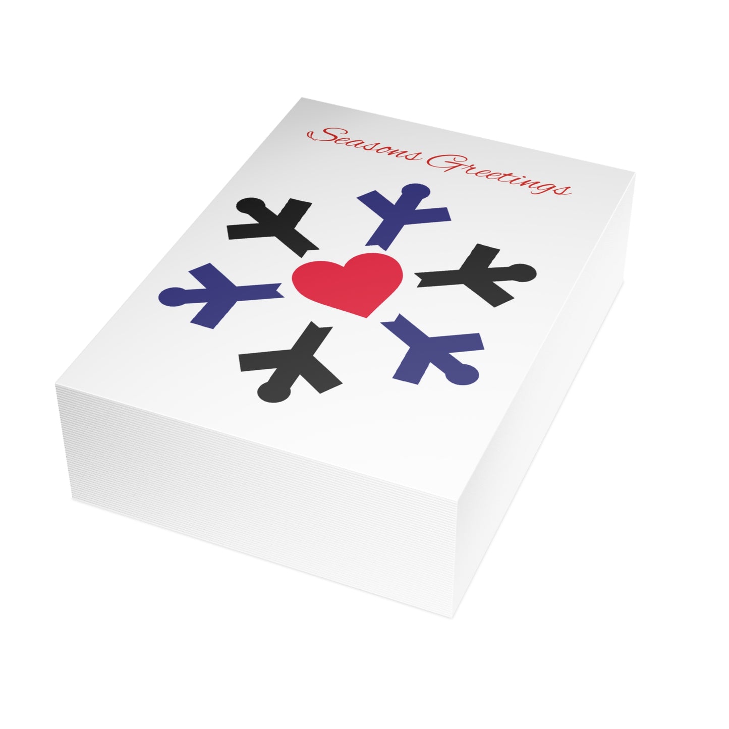 Leather Pride Flag Snowflake Greeting Cards