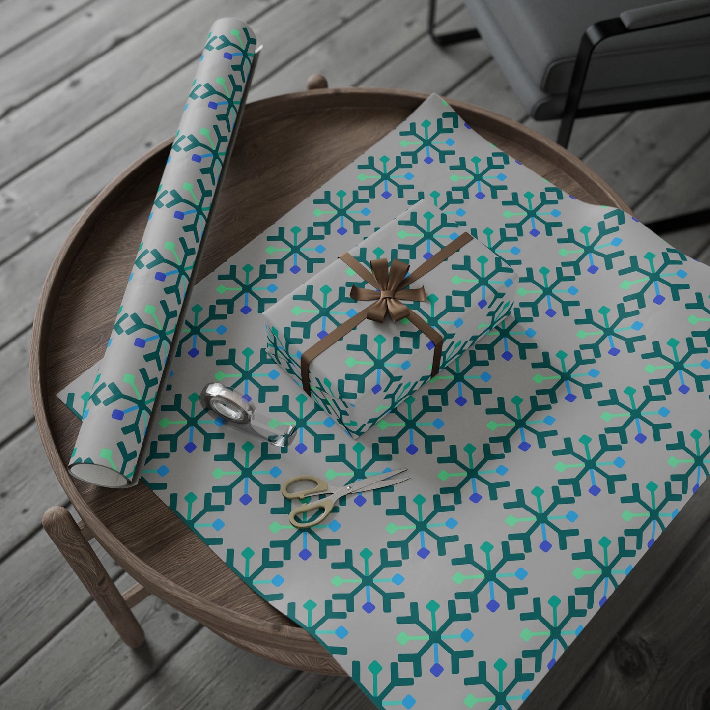 MLM Pride Flag Snowflake Wrapping Paper - Multiple Sizes/Finishes