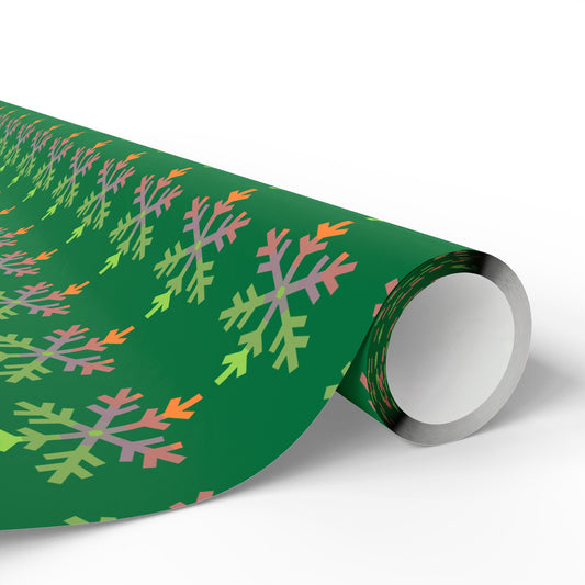Aliagender Pride Flag Snowflake Wrapping Paper - Multiple Sizes/Finishes