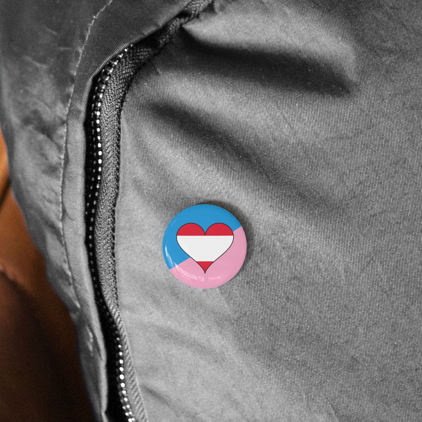Age Play Fetish Flag Round Pin