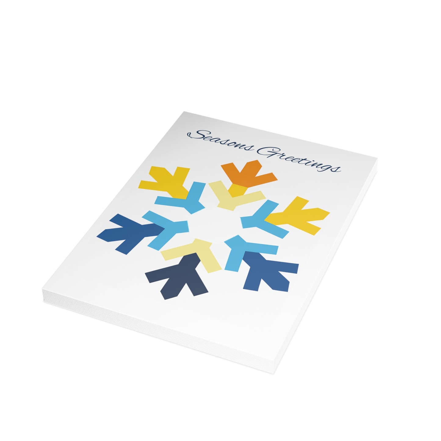 Aroace Pride Flag Snowflake Greeting Cards