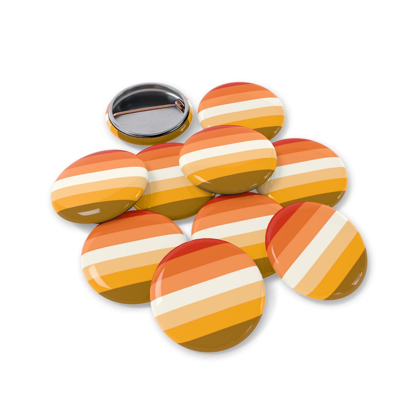 Butch Pride Flag (Mod Q) Round Pins - Multiple Sizes