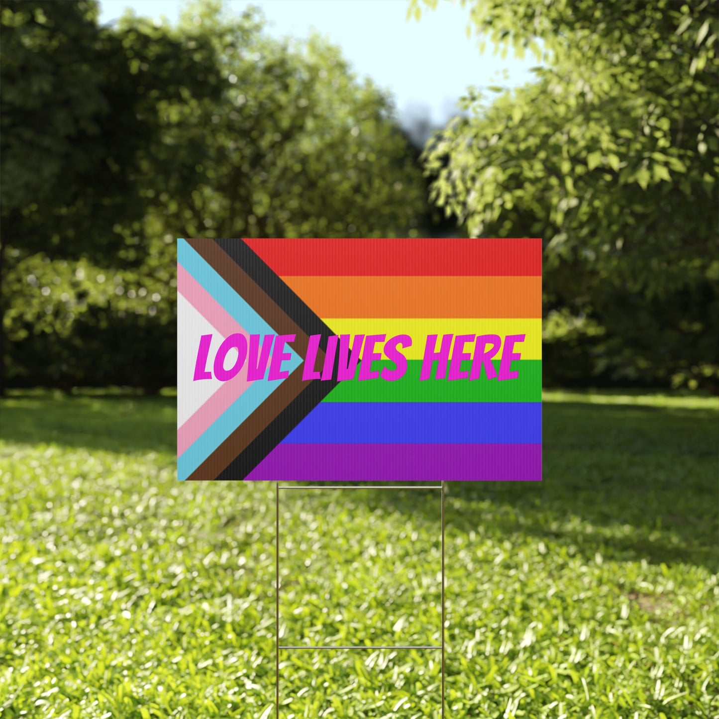 Pride Yard Sign - Love Lives Here