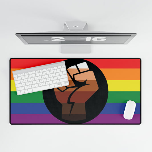 QPOC Pride Flag Desk Mat