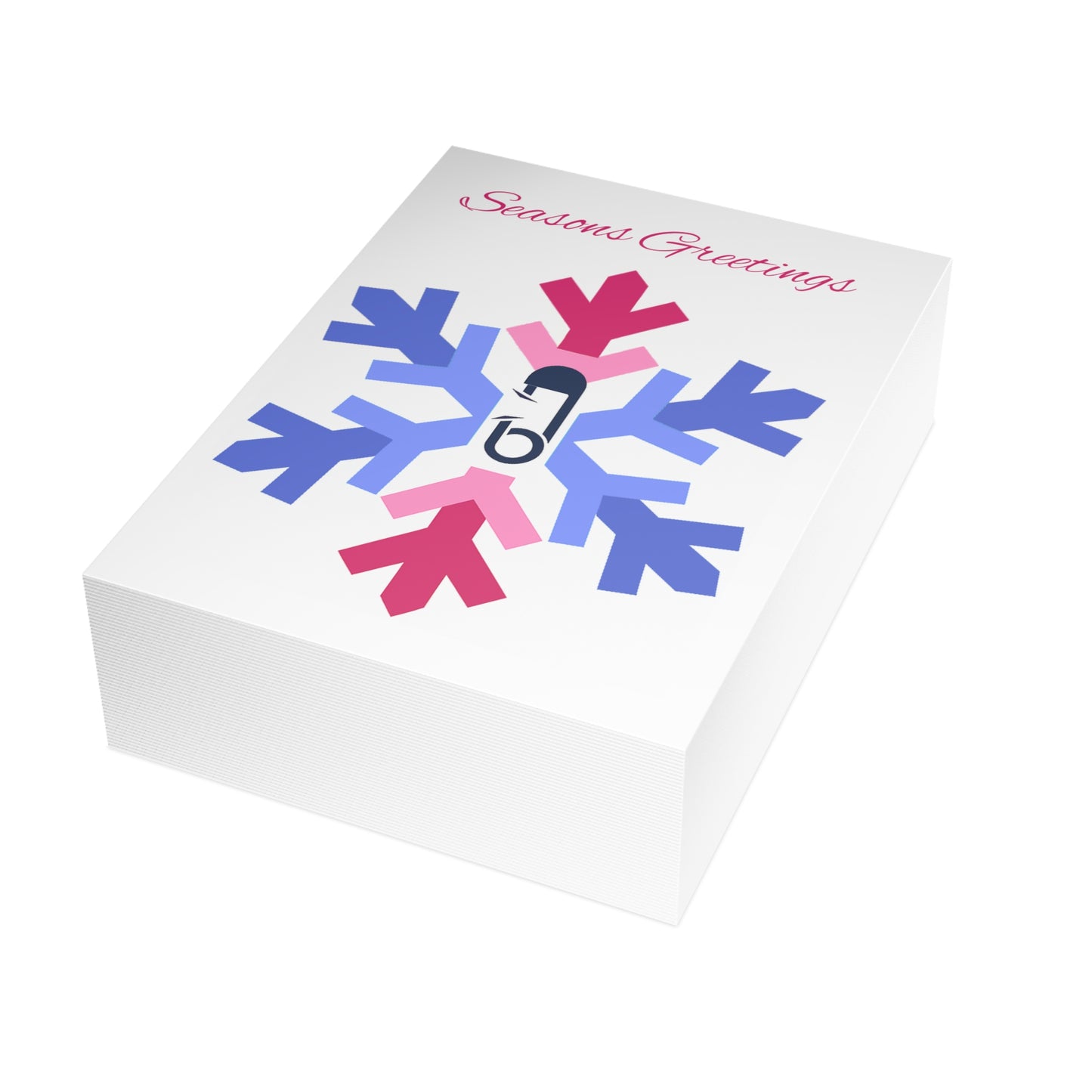 ABDL Pride Flag Snowflake Greeting Cards