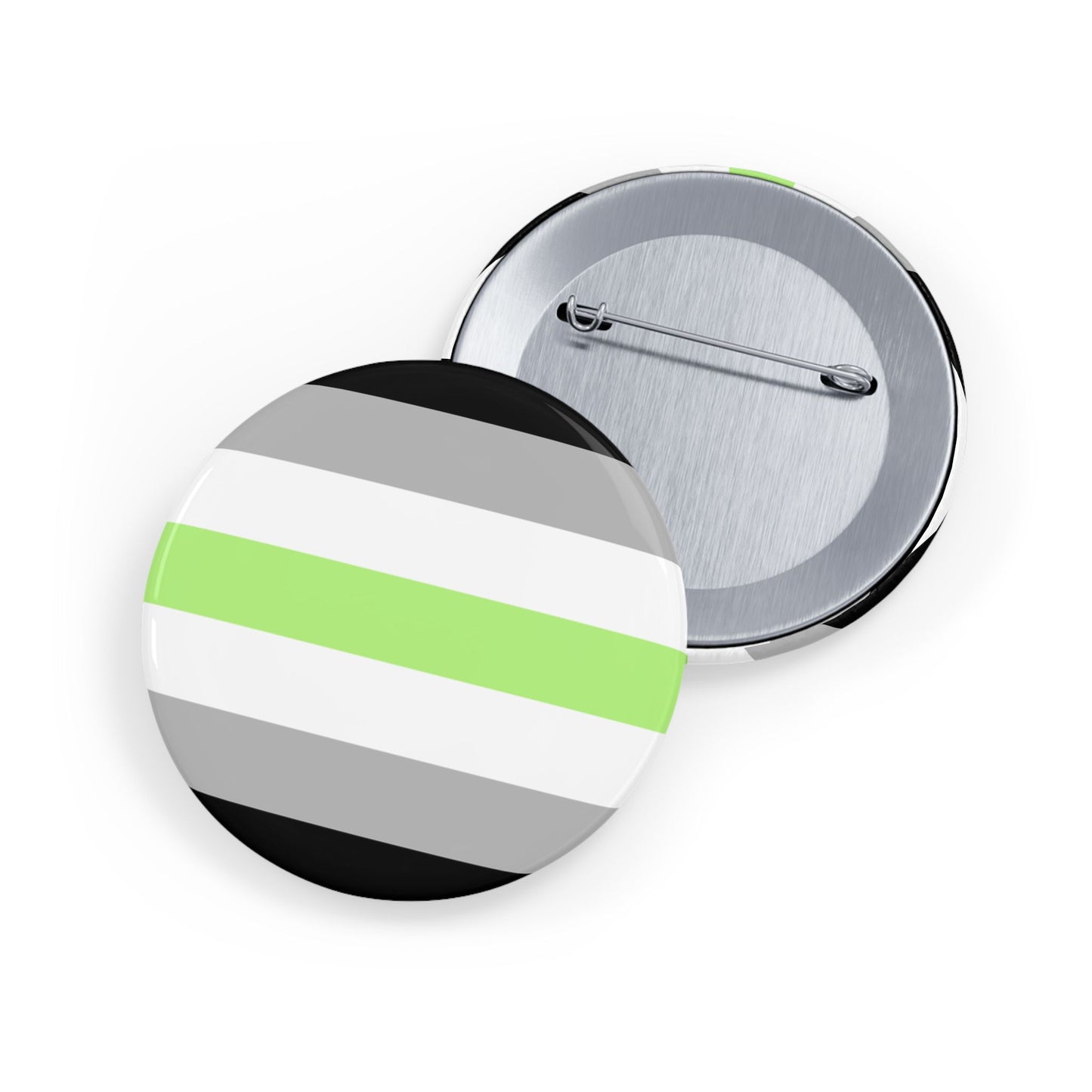 Agender Pride Flag Round Pin