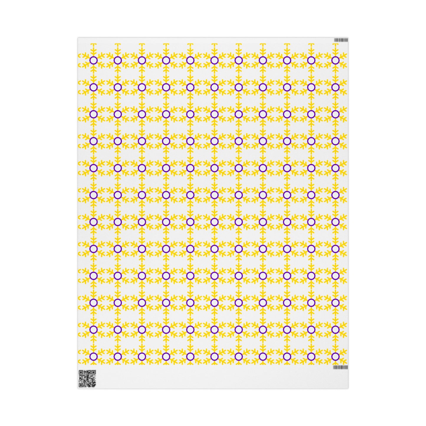 Intersex Pride Flag Snowflake Wrapping Paper - Multiple Sizes/Finishes