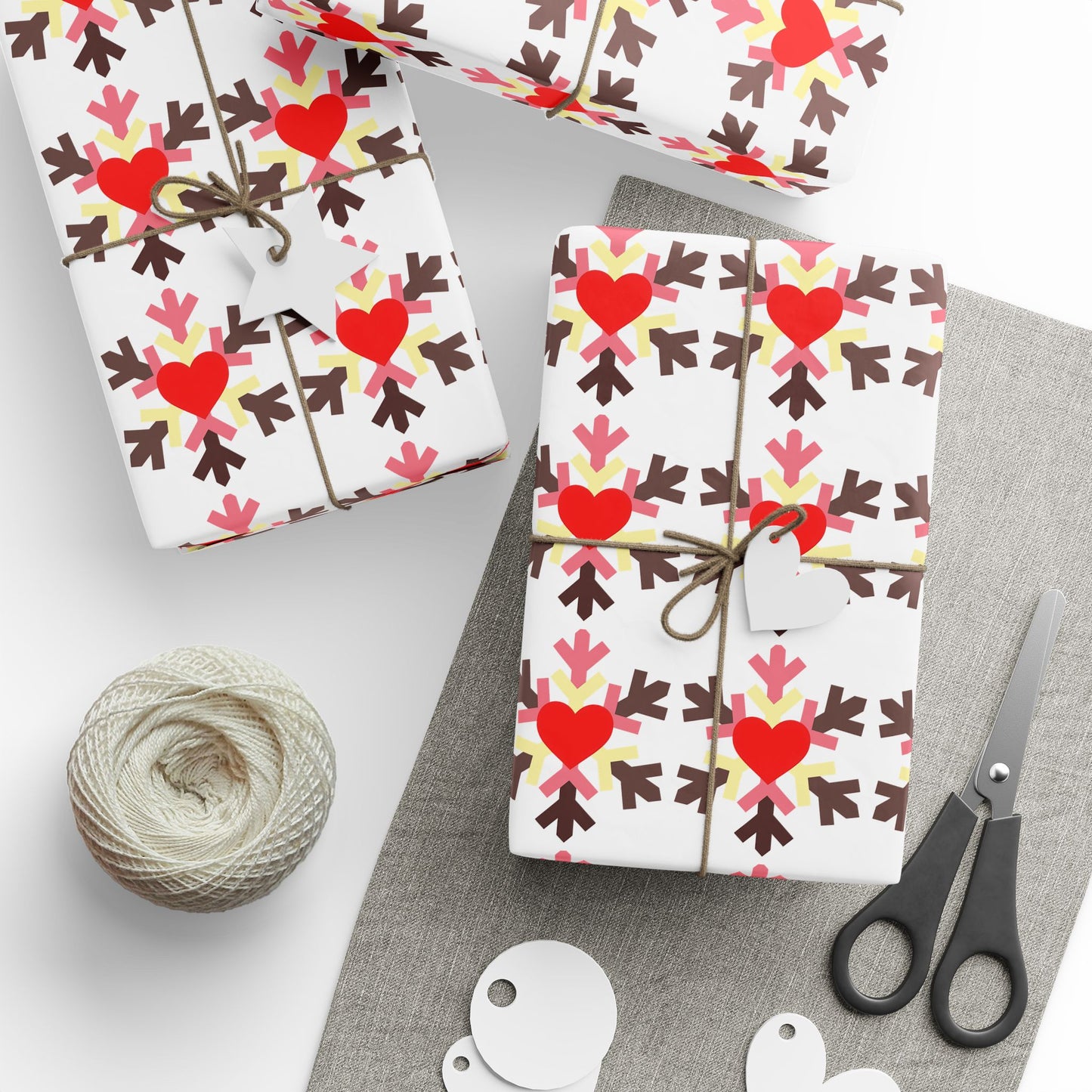 Fat Fetish Pride Flag Snowflake Wrapping Paper - Multiple Sizes/Finishes