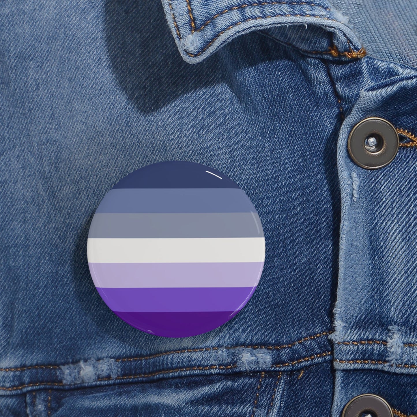 Butch Pride Flag (dorian-rutherford) Round Pins - Multiple Sizes