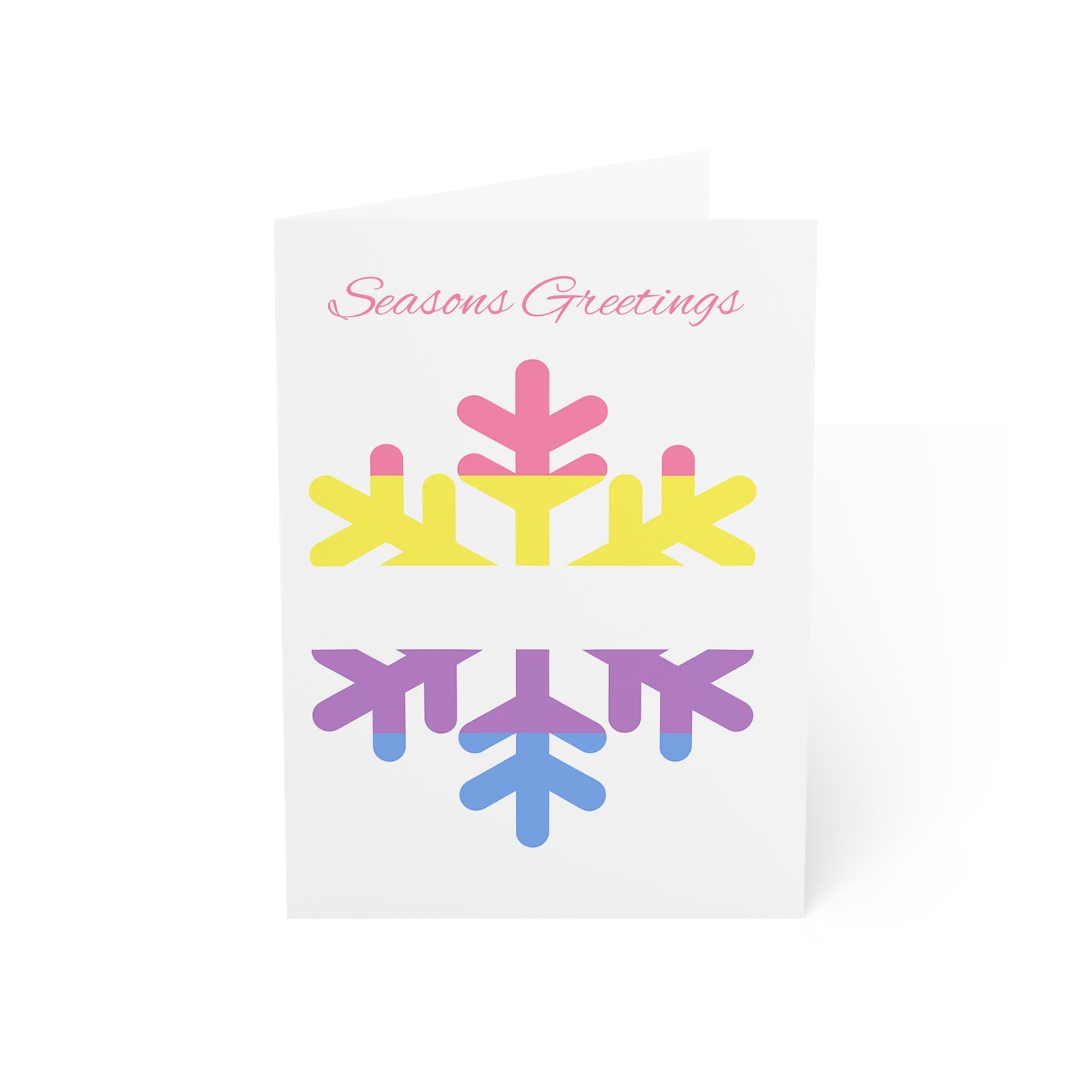 Bigender Pride Flag Snowflake Greeting Cards