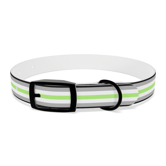 Agender Pride Flag Dog Collar