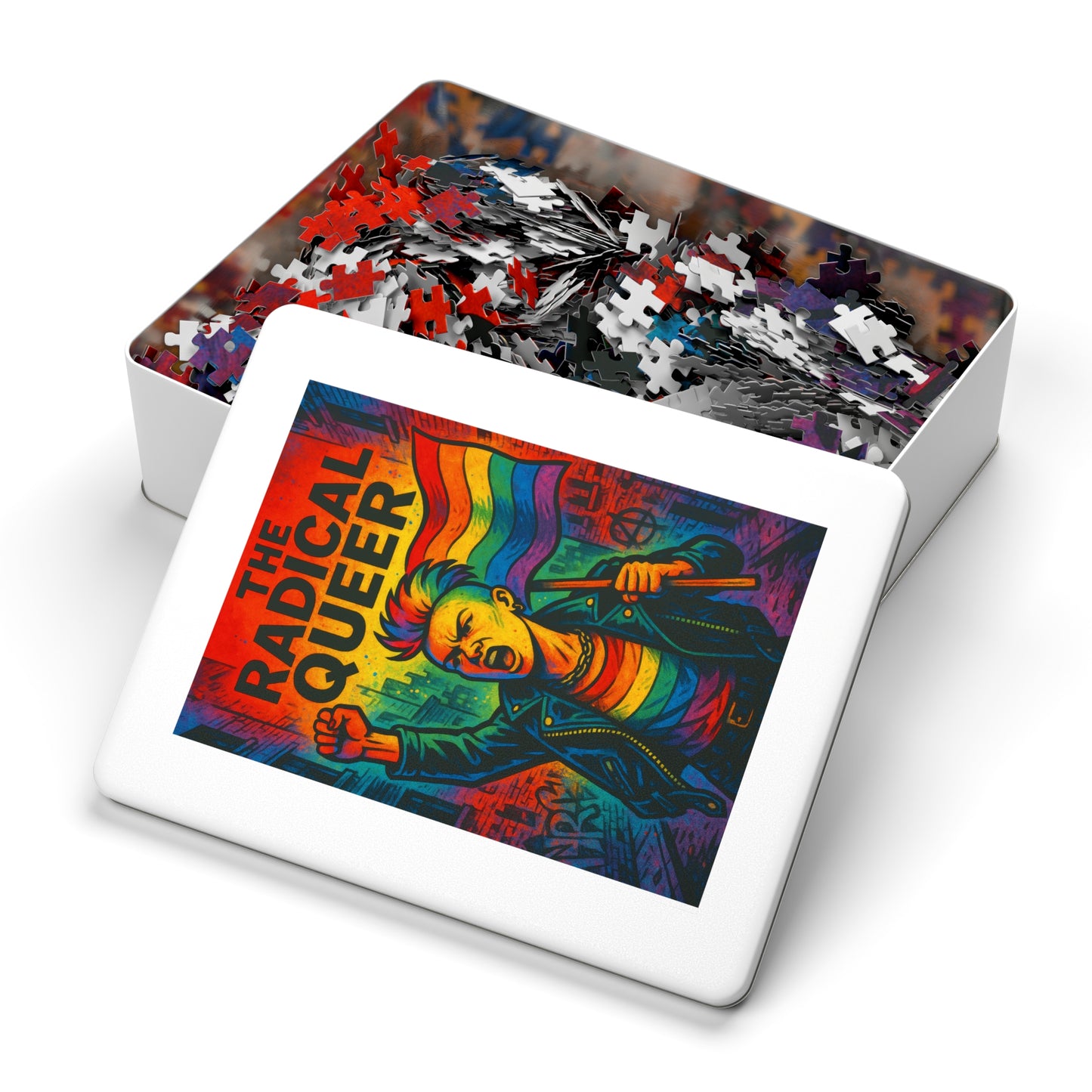 The Radical Queer Poster Jigsaw Puzzle with Tin