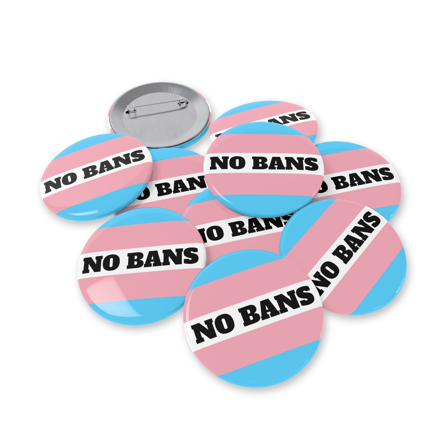 No Bans Round Pins - Multiple Sizes