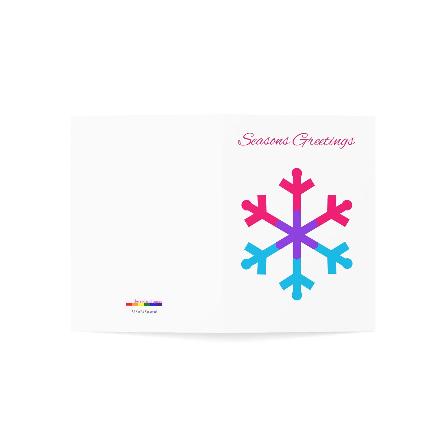 Androgyne Pride Flag Snowflake Greeting Cards