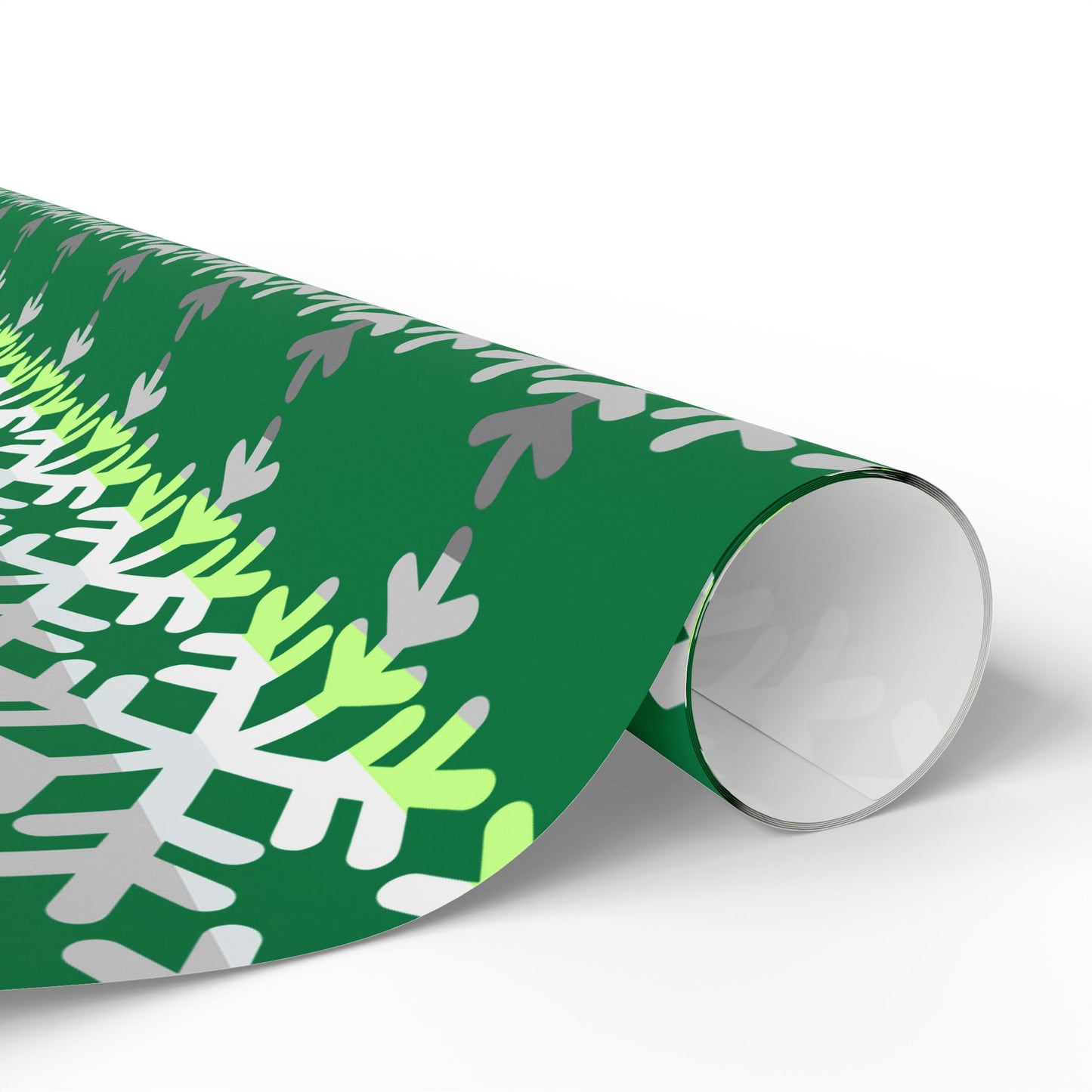 Demiagender Pride Flag Snowflake Wrapping Paper - Multiple Sizes/Finishes